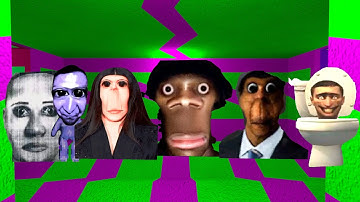 Ao oni, Obunga, Michael Jackson, Rosalia bizcochito and Aughhhh Nextbots Parallax in Garry
