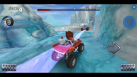 Beach Buggy Racing Sunshine Sprint Level 12 Follow The Leader Walkthrough Glacier Gulch ST Warriors