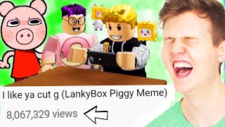 LANKYBOX REACTS TO FUNNIEST PIGGY MEMES EVER! (HILARIOUS MOMENTS)