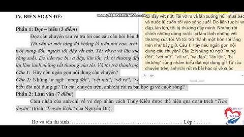 Đề kiểm tra văn lớp 10 học kì 2 năm 2024