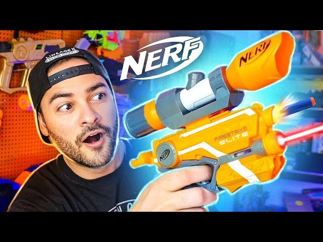 Rifle De Precisão Sniper De Brinquedo Arma Mira A Lazer Nerf