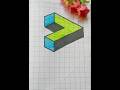 Easy and unique 3D illusion #trending #3d #shorts 💥