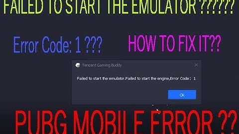100% WORK, FAILED TO LAUNCH EMULATOR?? HOW TO FIX ERROR PUBG MOBILE TENCENT EMULATOR?? 100% WORK