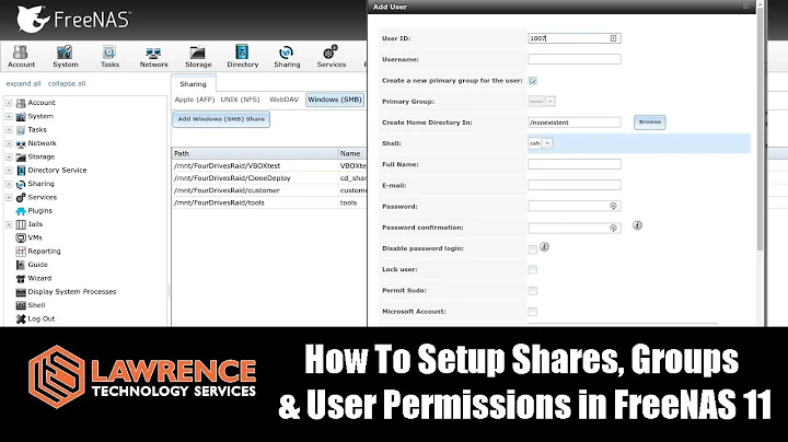 How To Setup Shares, Groups  & User Permissions in FreeNAS 11