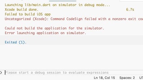 Uncategorized (Xcode): Command CodeSign failed with a nonzero exit code. Could not build the app.