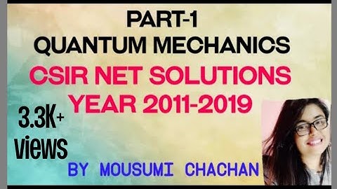 CSIR NET JUNE 2011 (QUANTUM MECHANICS)