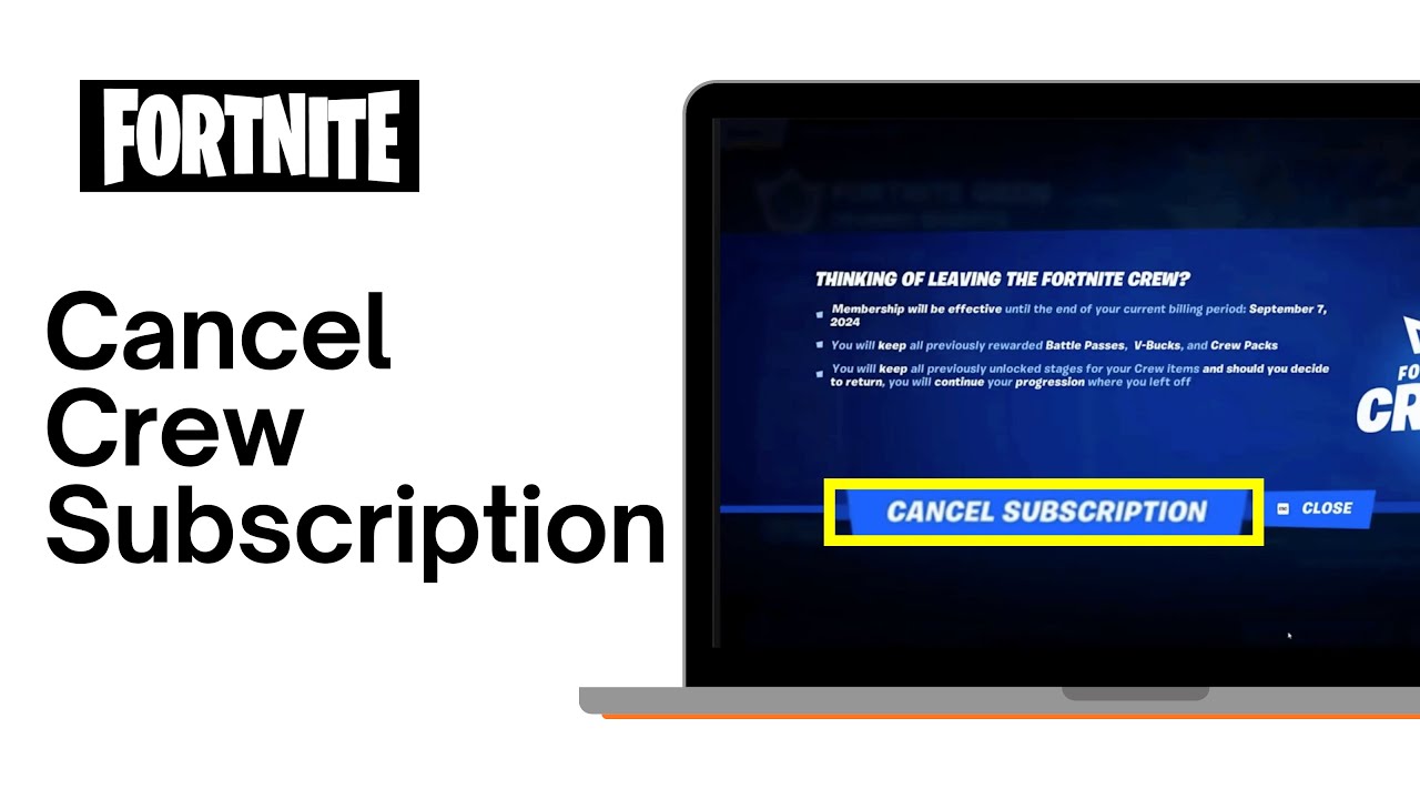 How to cancel your Fortnite crew subscription? (2025) YouTube
