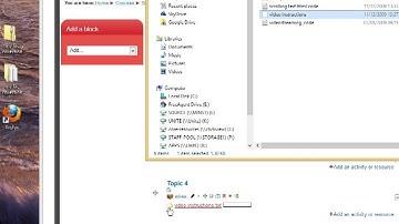 Upload a zipped folder to Moodle using drag and drop