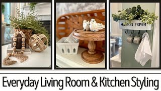 Everyday Home Decorating Ideas | Kitchen \& Living Room Decorate with Me 2023