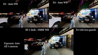 Insta360 X3 vs X4 vs RS 1-Inch Sunset and Low Light Shootout! Which camera has the least noise?