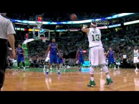 Delonte West Lucky 3 Pointer (Alley-Oop Pass Attempt) *Funny Play*