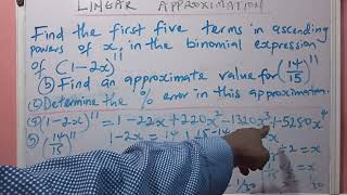 Famous Application of Linear Approximation In Binomial Expansion Profile