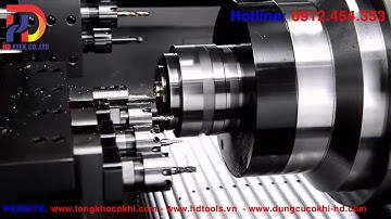 Máy tiện CNC tự động tiện chi tiết nhỏ, máy tiện cấp phôi tự động nhiều đầu dao │HD ETEK Co.,Ltd