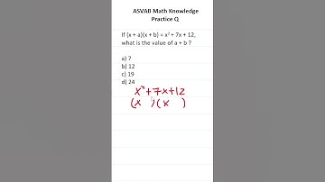 ASVAB/PiCAT Math Knowledge Practice Test Question: Factoring #acetheasvab with #grammarhero #afqt