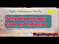 Sathavahana dynastys trade and industry telangana history in english tspsc written notes flow chart