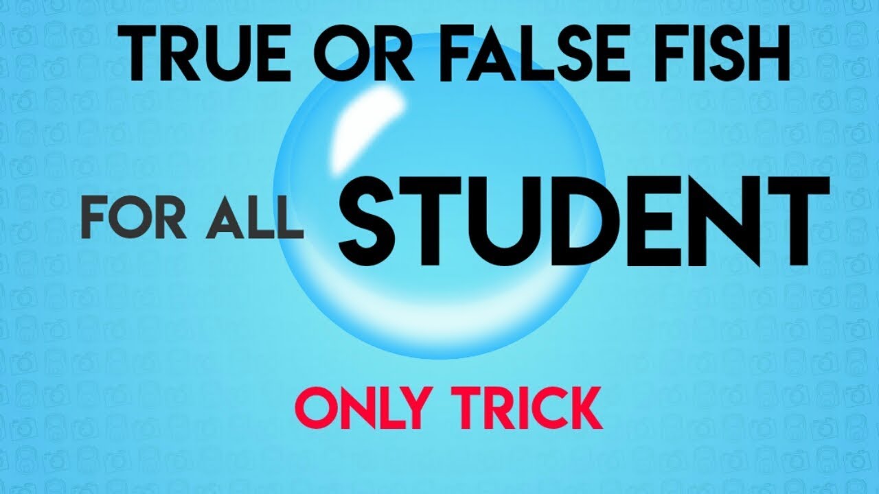 Only Trick for true and false fish - YouTube