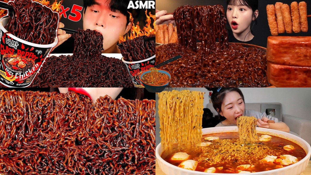 Black Bean Noodles ASMR 🍜