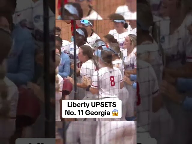 Liberty UPSETS No. 11 Georgia 👀 #shorts