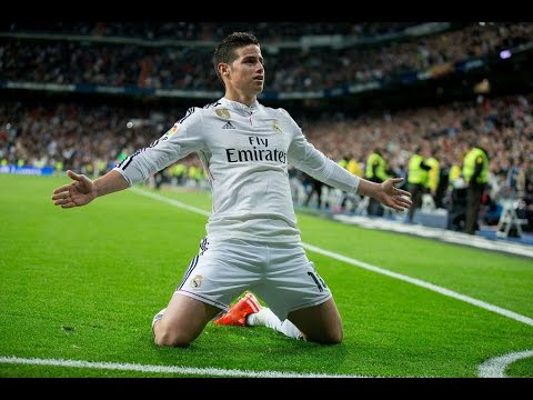 James Rodríguez 17 goles 46 partidos con el Real Madrid.