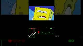 SpongeBob playing geometry dash #geometrydash #spongebob #memes