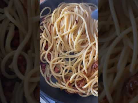 Super Quick Chorizo Carbonara Recipe! Shorts