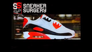 Sneaker Surgery  Nike Air Max 90 Infrared 2001 Full Restoration Incl. Soleswap