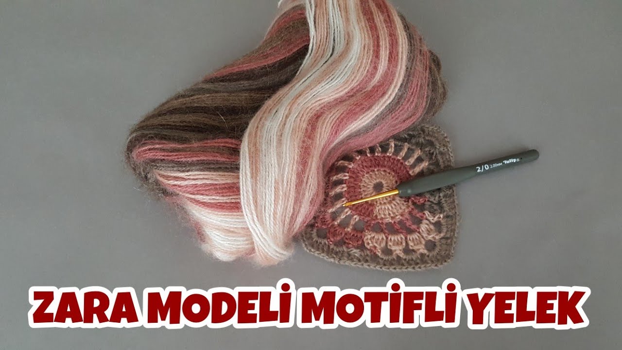 Zara Modeli Motifli Yelek 1.Bölüm Motif Yapılışı - YouTube
