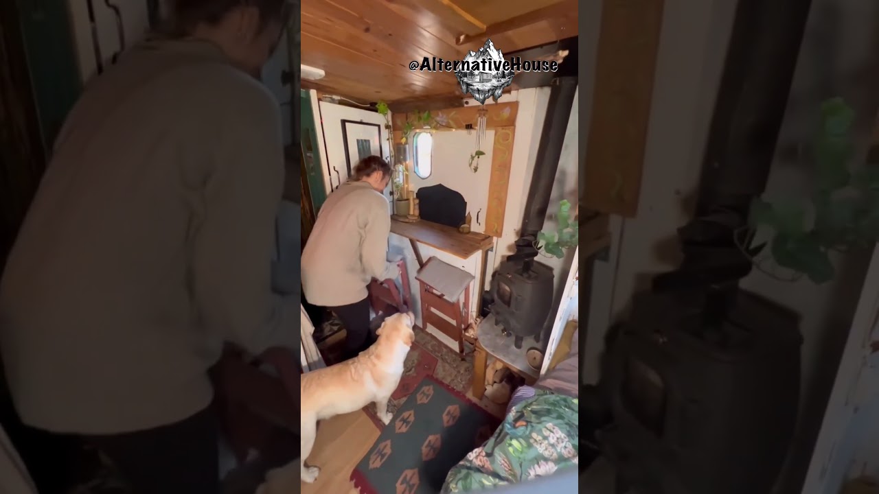 Cargo truck converted into tiny house