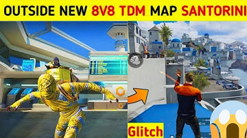 8v8 NEW TDM 😱 SANTORINI OUTSIDE GLITCH BGMI AND PUBG MOBILE