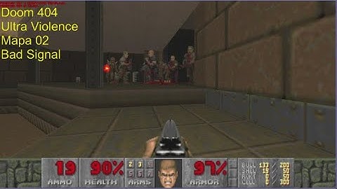 Jugando a Doom 404 Mapa 02 Bad Signal
