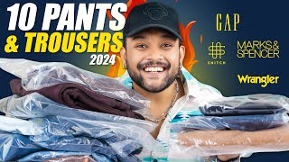 10 Best Casual Trousers/Pants for Men 🔥 Baggy Trousers/Pants Haul 2024 | Snitch, GAP | ONE CHANCE screenshot 1