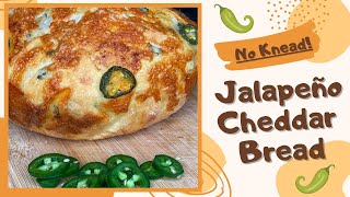 Easy No Knead Jalapeño Cheese Bread