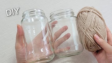 WAUW!! Kijk wat ik deed met de glazen flessen die ik in de prullenbak vond.