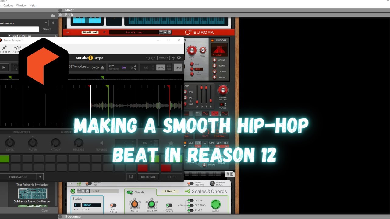 How to make smooth Hip-Hop beats in Reason 12 | Serato sample - YouTube