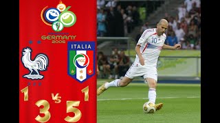 Zidane goal • France V Italy • [1-1](3x5)[World Cup Germany 2006 Final]