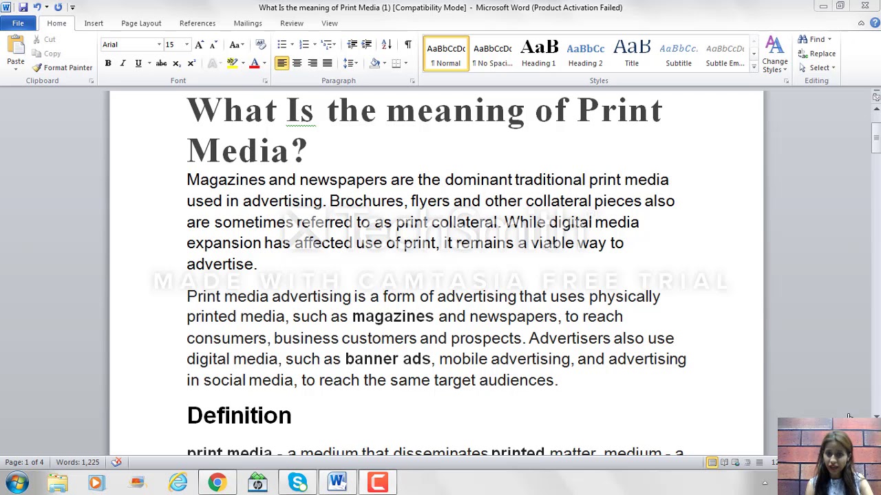 Meaning of Print Media -