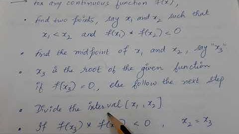 Numerical Methods | Bisection Method | Procedure