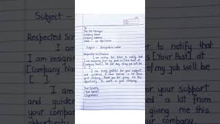 Resignation letter #shorts #short #resignationletter