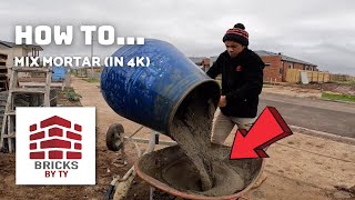 HOW TO... Mix Mortar 4K | BRICKLAYING AUSTRALIA