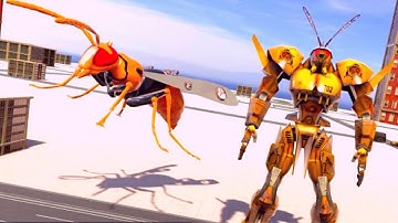 New Wasp Robot Car Robot Transforming City Rescue Mission Android Gameplay By Games Zone