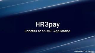 HR3 payroll - Benefits of an MDI Application