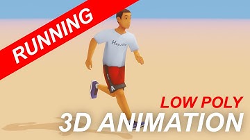 3D Running Animation of a Low Poly Character