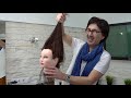 Стрижка на длинные волосы как подстричь дома/ hair cutting herself