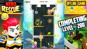 Completing level 200 of Hero Rescue offline game | I completed 200th level of Hero Rescue game