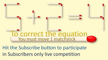 Matchstick Puzzle 5+2=4