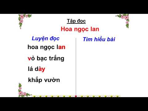 Tuần 27 - Tập đọc: Hoa ngọc lan