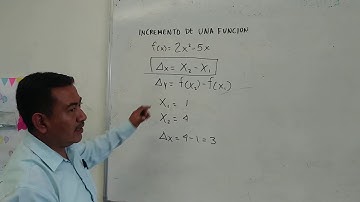 Incremento de una función