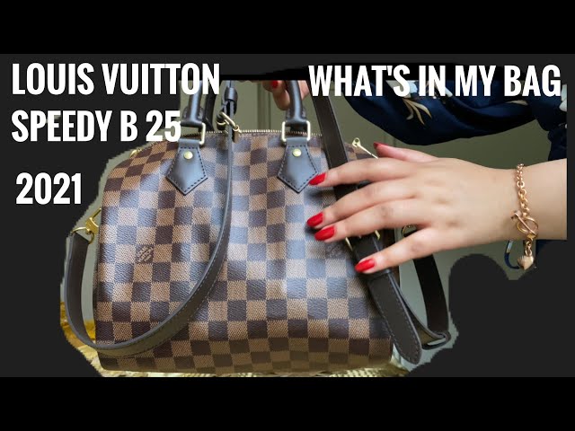 WHAT'S IN MY BAG? LOUIS VUITTON SPEEDY B 25 DAMIER EBENE 