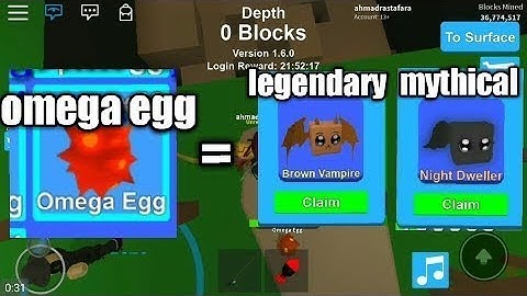Wow Opening a Legend Omega egg in MINING SIMULATOR and getting legendary items