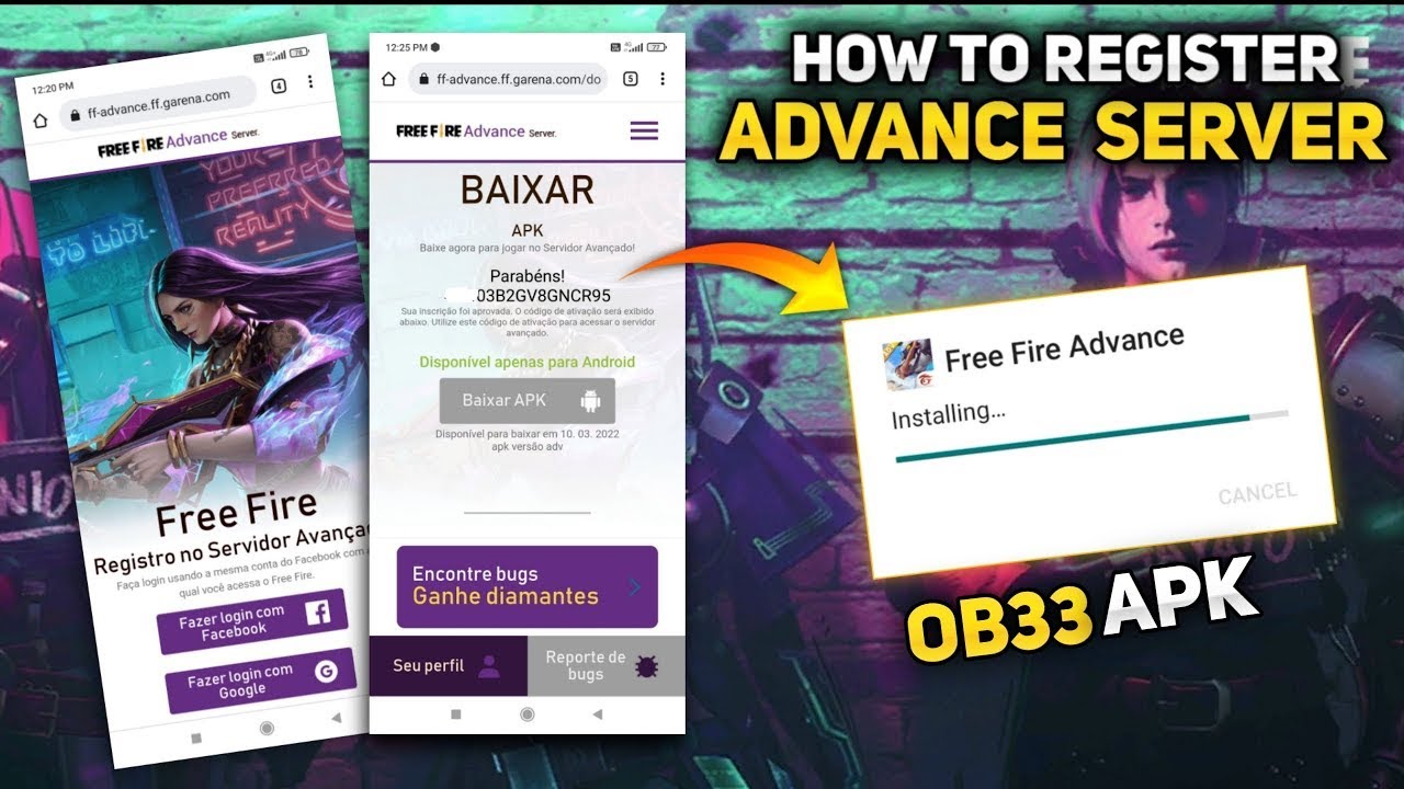 how to register ob33 advance server | ob33 advance server free fire | free fire advance server 2022
